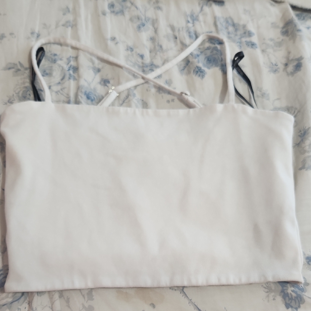 Women's White Strappy Top